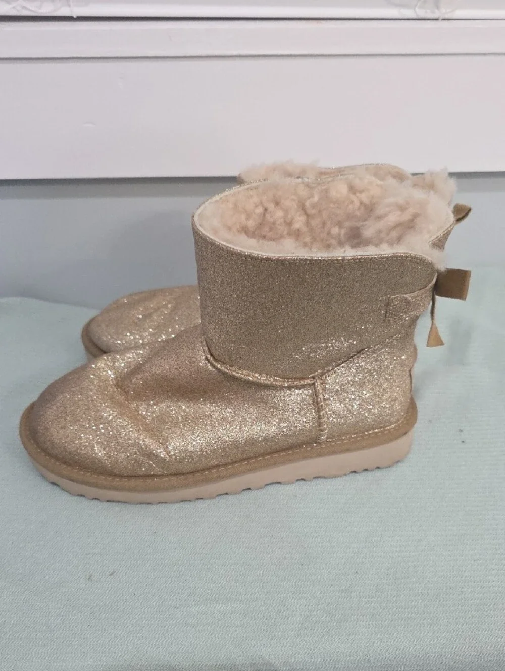 UGG glittery gold